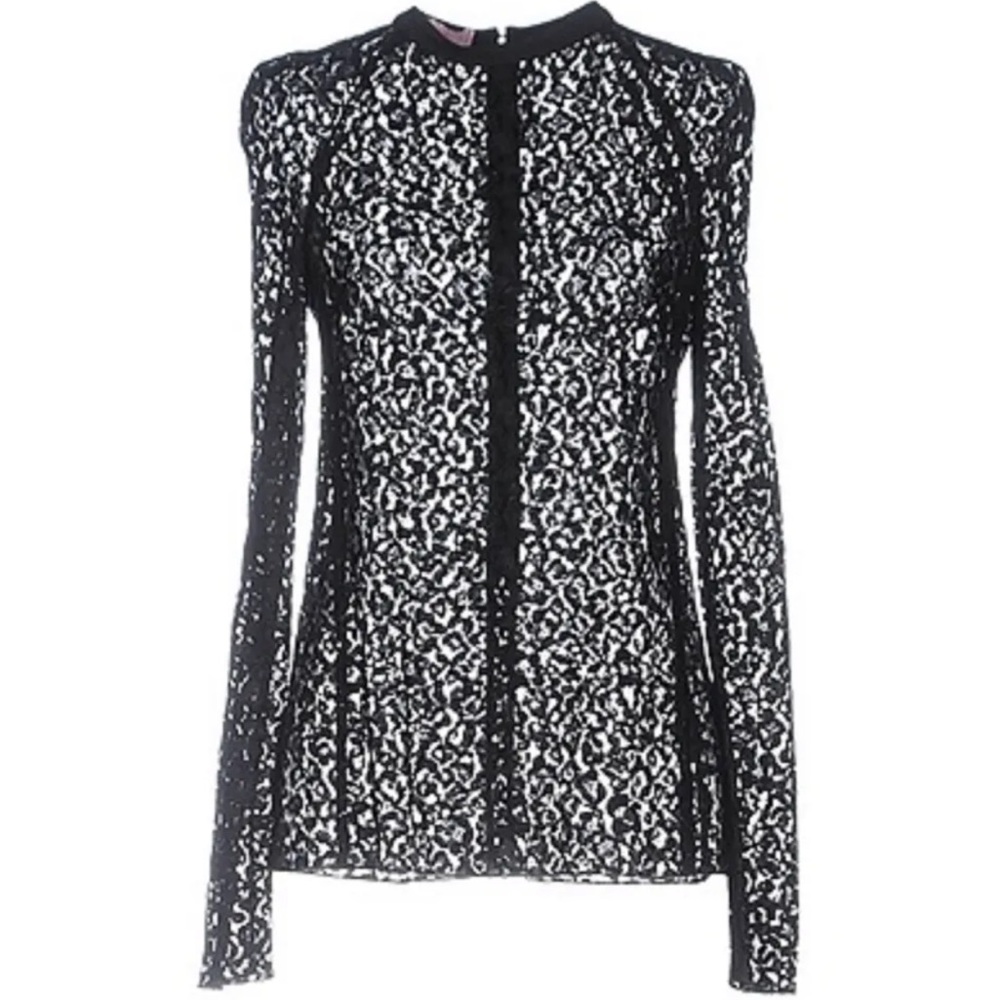 $740 Giamba by Giambattista Valli Stretch Lace Top 
Size 46